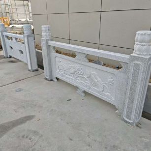 扬州芝麻白河道栏杆 石材栏杆
