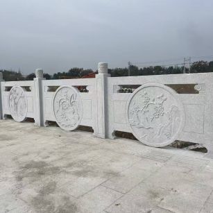扬州芝麻白河道栏杆 石材栏杆