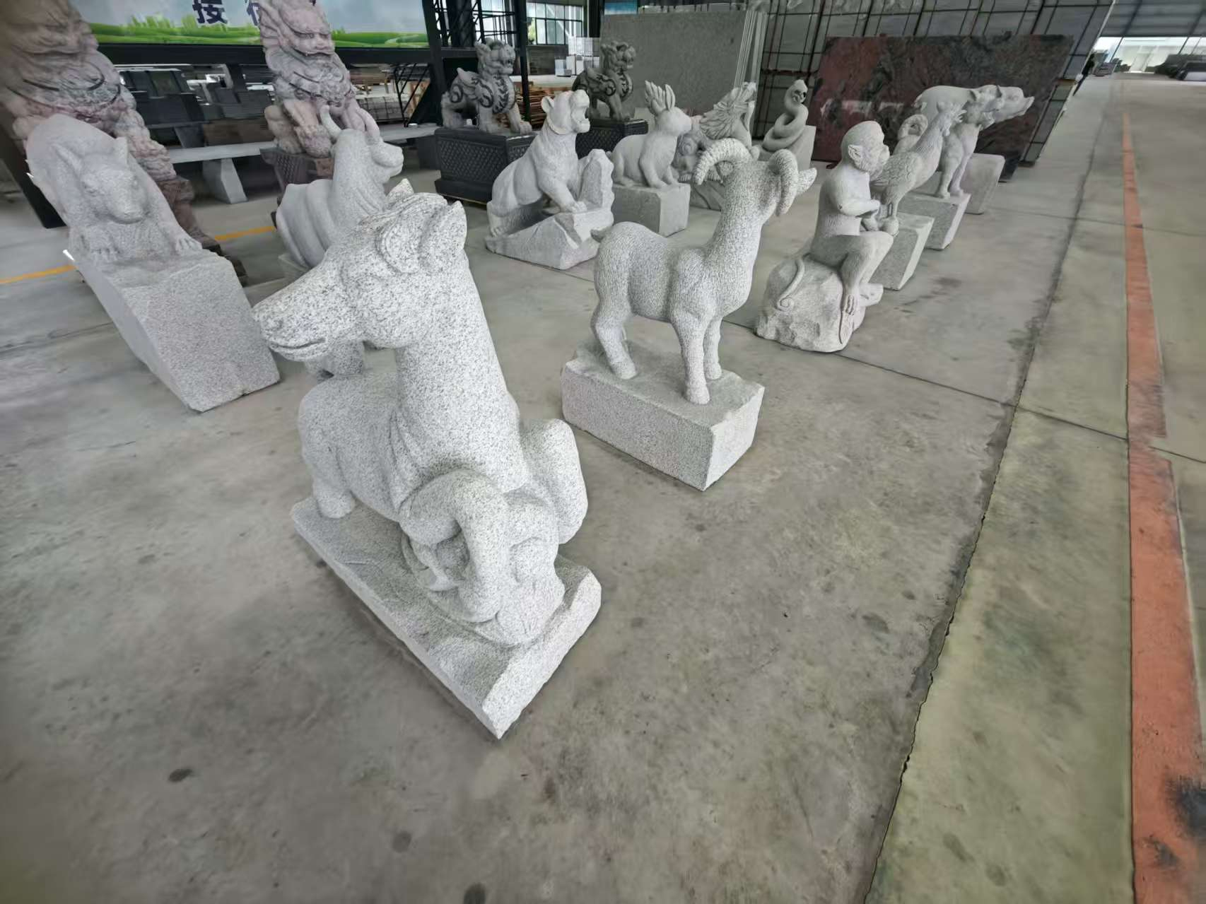 扬州芝麻白雕刻 十二生肖 异形雕刻
