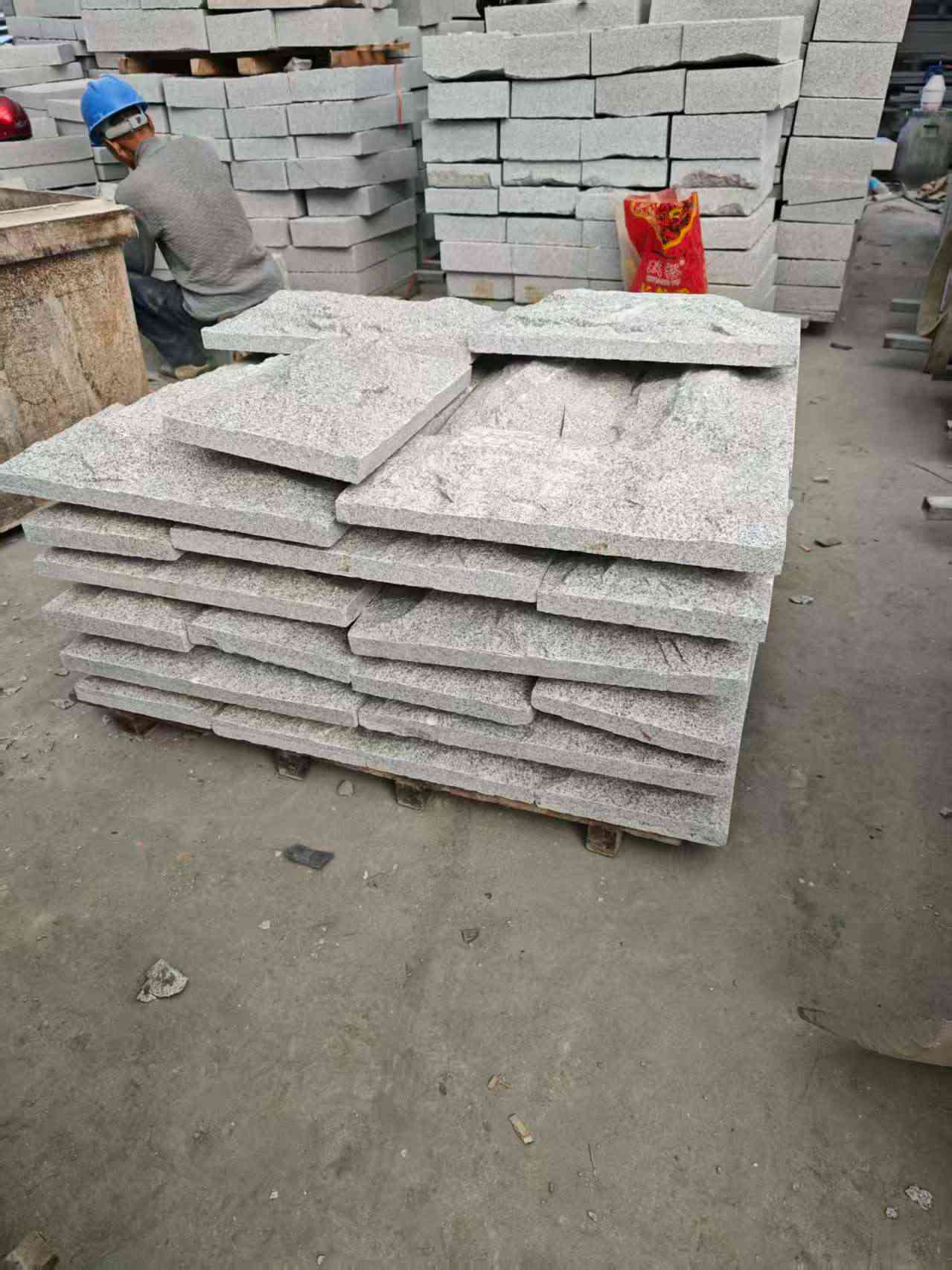 扬州芝麻白蘑菇石，自然面