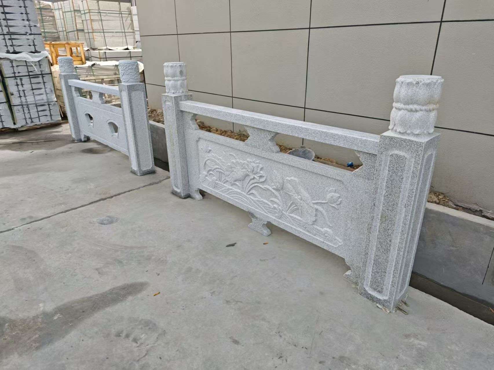 扬州芝麻白河道栏杆 石材栏杆